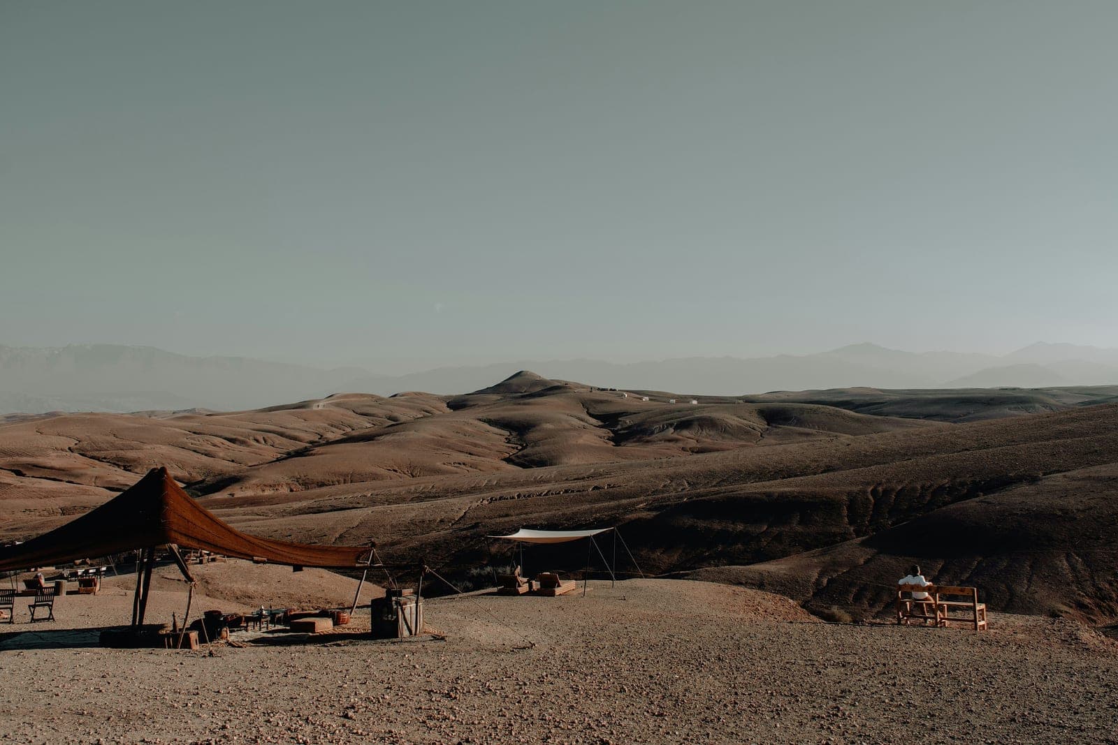 Sunset in the Agafay desert